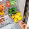 10 Pack Stackable Storage Drawers,Clear Acrylic Drawer Organizers with Handles, Easily Assemble Containers for Fridge, Bathroom,Kitchen Undersink