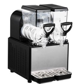 Slushie Machine, 6L/1.6Gal x 2 Tank Commercial Slushy Maker, Frozen Drink Maker with Self-Cleaning