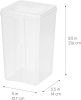 Food Storage Containers with Flip-Top Lid, 2.7 Qt - 6 Pack, Clear Stackable Food Containers for Kitchen & Pantry Organization, BPA-Free