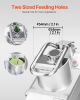 Food Processor & Vegetable Chopper, 2 Feeding Holes Food-Grade Stainless Steel Food Processor Chopper with Detachable 6 Blades