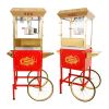 16Oz Commercial Popcorn Machine With Cart and 16 Oz Kettle , Movie Theater Popcorn Machine