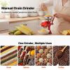 Manual Grain Mill with Low Hopper for Grains Spices Coffee Beans Nuts