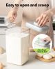 Airtight Food Storage Container with Pop Lid 130ml Scoop, 4L/4.2qt *2 BPA-Free Cereal, Rice, Flour, Pasta Snack Container, Stackable Durable