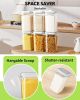 Airtight Food Storage Container with Pop Lid 130ml Scoop, 4L/4.2qt *2 BPA-Free Cereal, Rice, Flour, Pasta Snack Container, Stackable Durable