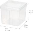 Food Storage Containers with Flip-Top Lid, 1.3 Qt - 10 Pack, Clear Stackable Food Containers for Kitchen & Pantry Organization, BPA-Free
