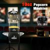Popcorn Machine with Cart ,Wheels & 10 Oz Kettle Popcorn Maker Measuring 3 plastic spoon Home Theater Popcorn Machine-Black