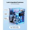 Commercial Ice Cream Machine, 20-28L/H Yield, 2200W 3-Flavor Countertop Soft Serve Ice Cream Maker with 2 x 6L Hoppers & Hopper Agitation