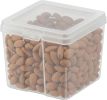 Food Storage Containers with Flip-Top Lid, 1.3 Qt - 10 Pack, Clear Stackable Food Containers for Kitchen & Pantry Organization, BPA-Free
