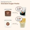 Brown Sugar Container Set of 2 (2.5L/2.6Qt), Airtight Food Storage Containers with Lids and Terra Cotta Brown Sugar Saver