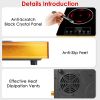 7000W Electric Double Ceramic Stove Electric Cooktop Hot Plate Infrared Countertop Burner 3500W+3500W With 11 Power Levels 0-4H Timer Portable Handle