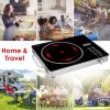3500W Electric Single Ceramic Stove Electric Cooktop Hot Plate Infrared Countertop Burner With 12 Power & Temperature Levels 0-3H Timer Portable Handl