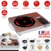 3500W Electric Single Ceramic Stove Electric Cooktop Hot Plate Infrared Countertop Burner With 12 Power & Temperature Levels 0-3H Timer Portable Handl