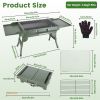 Foldable Charcoal Grill Portable Bbq Grill With Storage Shelf, Carry Handle, Air Vent Design, Chrome-Plated Grill Grate, 10 Skewers, Outdoor Barbecue