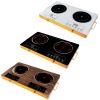 7000W Electric Double Ceramic Stove Electric Cooktop Hot Plate Infrared Countertop Burner 3500W+3500W With 11 Power Levels 0-4H Timer Portable Handle